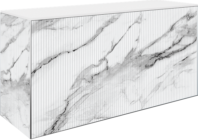 Art Series Food Station - Fluted Calacutta